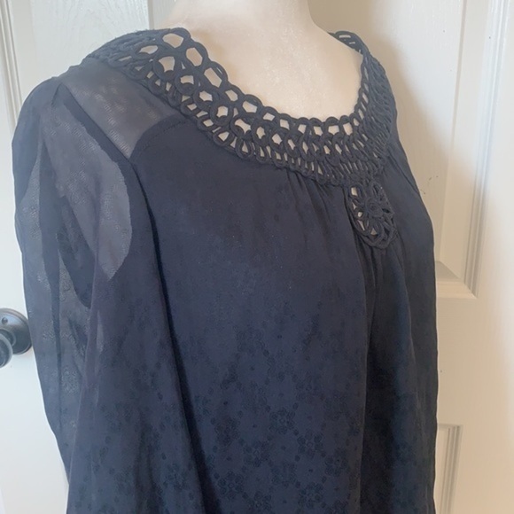 Milly of New York long sleeve silk boho top - Picture 6 of 6